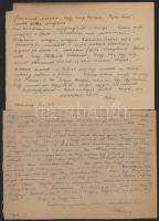 cca 1945 Grossmid Károlyné, Madách Alice saját kézzel írt levelei Márai Sándor testvérének, Grosschm...