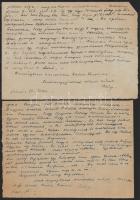 cca 1945 Grossmid Károlyné, Madách Alice saját kézzel írt levelei Márai Sándor testvérének, Grosschm...