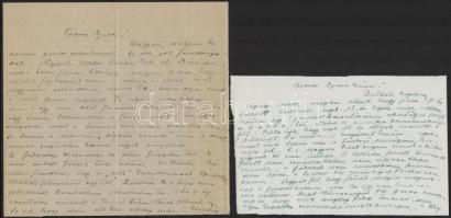 cca 1945 Grossmid Károlyné, Madách Alice saját kézzel írt levelei Márai Sándor testvére, Grosschmid ...