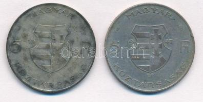 1947. 5Ft Ag "Kossuth" (2x) T:2-,3 patina