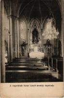 Nagyvárad, Oradea; Szent László menház kápolnája, belső, oltár / chapel interior, altar (EK)