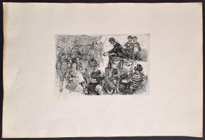 Silbió jelzéssel: 1890 Május. Rézkarc, papír, 19,5×20,5 cm