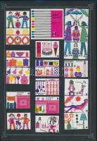 37 db belga gyufacímke 2 kartonlapon reklám témában