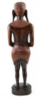 Afrikai bennszülött női  figura, faragott fa, kis karcolásokkal, m:48  cm