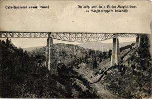 Gyimes, Csík-Gyimes, Ghimes; Viadukt, vasúti híd / viaduct, railway bridge (EM)