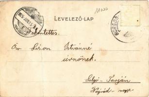 1905 Miskolc, Dr. Egri Vízgyógyintézete és Szanatóriuma reklámlapja. Vadász M. Műintézete Art Nouvea...