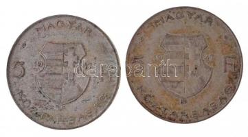 1947. 5Ft Ag "Kossuth" (2x) T:2- patina