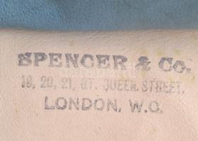 XX. sz. eleje: Szabadkőműves kötény. Selyem, bőr. Kígyómintás fém csattal / Freemason apron. Silk, l...