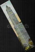 1912 New York, Woolworth Building, the highest office building in the world. 3-tiled folding postcard (44 cm x 9,3 cm)