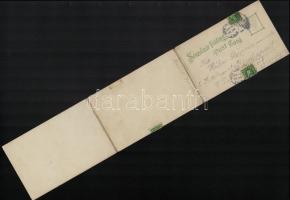 1912 New York, Woolworth Building, the highest office building in the world. 3-tiled folding postcar...