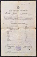 1940-43 Repülési napló, leszerelési jegy egy személy részére