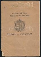 1928 Útlevél szabósegéd részére. Kis sérüléssel