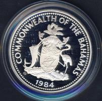 Bahama szigetek 1984. 10$ Ag "Olimpia-futás" T:PP