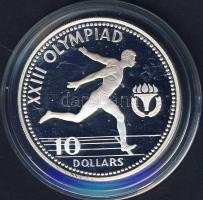 Bahama szigetek 1984. 10$ Ag "Olimpia-futás" T:PP