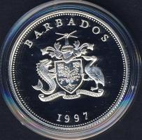 Barbados 1997. 1$ Ag "Erzsébet és Fülöp-aranylakodalom" T:PP