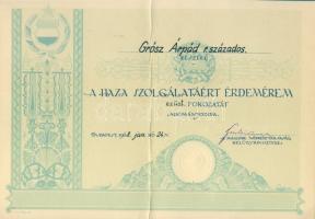 1968 A haza szolgálatáért érdemérem eredeti dobozban igazolvánnyal és adományozó oklevéllel