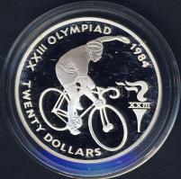 Belize 1984. 20$ Ag "Olimpia-kerékpár" T:PP