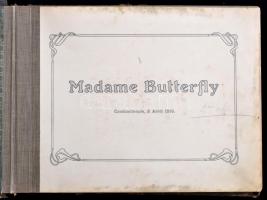 1916 Konstantinápoly, Pillangó Kisasszony, 11 db, fotó kartonra kasírozva, aranyozott szecessziós ki...