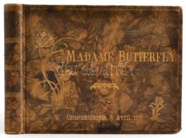 1916 Konstantinápoly, Pillangó Kisasszony, 11 db, fotó kartonra kasírozva, aranyozott szecessziós ki...