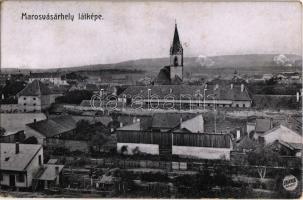 Marosvásárhely, Targu Mures; látkép a Református vártemplommal. Kiadja Vincze és Leopold / general view with Calvinist castle church (fortified church)