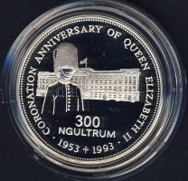 Bhután 1993. 300N Ag "Erzsébet-40. koronázási évforduló" T:PP Csak 10.000db!