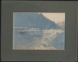 cca 1910 3 db máramarosi fotó, korabeli paszpartuban, Erdészvölgy (Kuzi), az itt lévő Rudolf-vadászk...