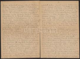 1944-1945 Kézzel írt eseménynapló egy versegi (Pest megye) úri hölgytől a német csapategység elszáll...