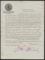1916 Bp., A Magyar Vöröskereszt Lábadozó Sebesülteket Elhelyező Bizottsága adománykérő levele, pecsételve