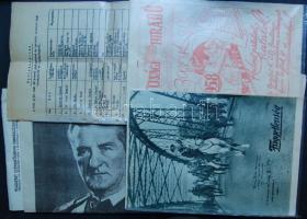 cca 1930-1993 11 db érdekes okmány, nyomtatvány, benne szabadalmi okirat, érdekes képes újság, okmánybélyeges irat