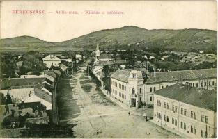 1912 Beregszász, Berehove; Attila utca, kilátás a szőlőkre. W. L. Bp. 6094. Kiadja Auer K. és Kovács K. / street view, vineyards (EK)