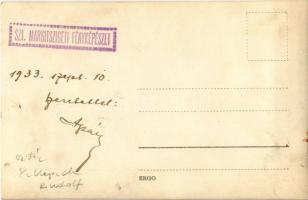 1933 vitéz Pillepich Rudolf fotója, fotólap, 13,5×8,5 cm