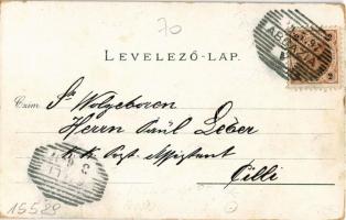 1897 (Vorläufer!) Fiume, Rijeka;  Hafenstrasse, Hafenpartie, Theater, Markthalle, Sparkasse, Hotel E...
