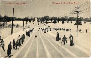 1906 Canadian Sport Series. Toboggan Track on Mount Royal, winter sport, sledding (EK)