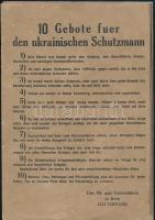 cca 1942 10 Gebote fuer den ukrainischen Schutzmann / 10 zapovedey dlya ukrainskogo politseyskogo, H...