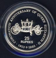Seychelle szigetek 1993. 25R Ag "Erzsébet-40. koronázási évforduló" T:PP Csak 10.000db!