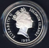 Salamon szigetek 1992. 10$ Ag "Erzsébet-40. koronázási évforduló" T:PP