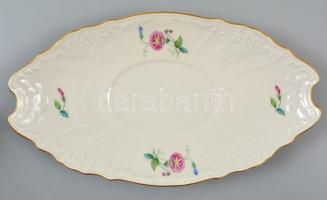 Haas&Cžjžek virágmintás két részes szószos kínáló, matricás, jelzett, apró kopásokkal, 24×14 cm