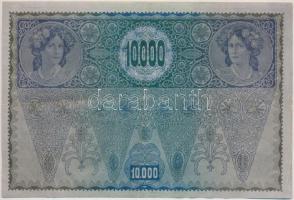 1902. 10.000K vízszintes piros "DEUTSCHÖSTERRECIH" felülbélyegzéssel, II. kiadás, hátlap r...