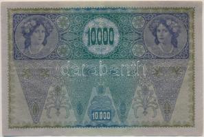 1902. 10.000K vízszintes piros "DEUTSCHÖSTERRECIH" felülbélyegzéssel, hátlap rajzos T:III ...