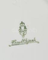 Haas&Cžjžek virágmintás kínáló tál, matricás, jelzett, apró kopásokkal, 28,4×24,5 cm