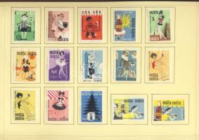 653 db jugoszláv gyufacímke szépen feldolgozva albumlapokon