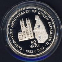 Vanuatu 1993. 20$ Ag "Erzsébet-40. koronázási évforduló" T:PP Csak 10.000db!