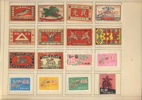 713 db kínai és tajvani gyufacímke szépen feldolgozva