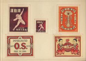 713 db kínai és tajvani gyufacímke szépen feldolgozva