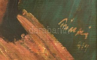 Rónai jelzéssel: Női portré, olaj, karton, üvegezett fa keretben, 30×22 cm