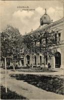 1905 Gödöllő, Központi szálloda + Kassa-Budapest 9. sz. vasút pecsét (EK)