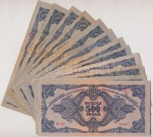 1945. 500P (12x) ebből 6db magyar "N" betű orosz "P" helyett T:III,III-