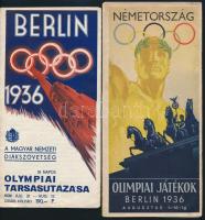 1936 2 db berlini olimpia magyar nyelvű prospektus