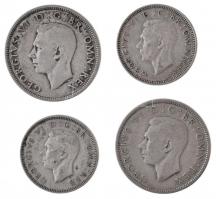 Nagy-Britannia 1942-1944. 1Sh Ag (2xklf) + 2Sh Ag (2xklf) VI. György T:2,2- Great Britain 1942-1944. 1 Shilling Ag (2xdiff) + 2 Shillings Ag (2xdiff) George VI C:XF,VF