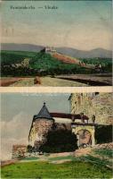 Krasznahorkaváralja, Krásnohorské Podhradie; várkapu és vár. Fuchs József kiadása / castle and gate